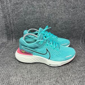 Nike ZoomX Invincible Run Flyknit 2 Washed Teal Pink Running Sz 9.5 DC9993-300